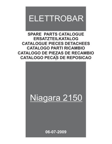 Pièces détachées ELETTROBAR NIAGARA2150 Annee 07-2009 