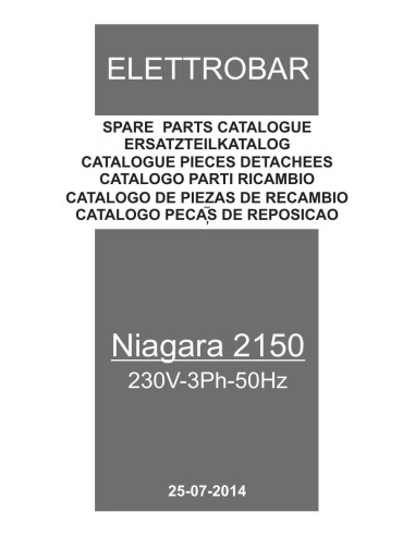 Pièces détachées ELETTROBAR NIAGARA2150 Annee 07-2014 230V-3Ph-50Hz 