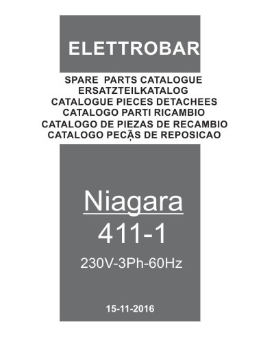 Pièces détachées ELETTROBAR NIAGARA411-1 Annee 11-2016 230V-3Ph-60Hz 