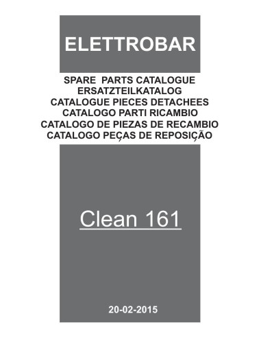 Pièces détachées ELETTROBAR CLEAN161S Annee 02-2015 