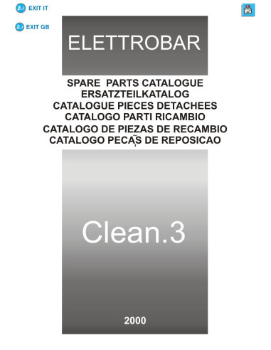 Pièces détachées ELETTROBAR CLEAN3 Annee 2000 