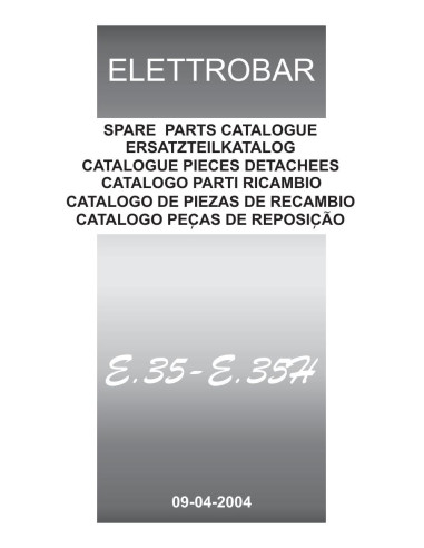 Pièces détachées ELETTROBAR E35 Annee 04-2004 