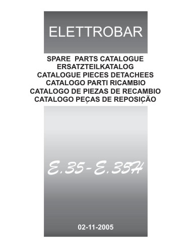 Pièces détachées ELETTROBAR E35 Annee 11-2005 