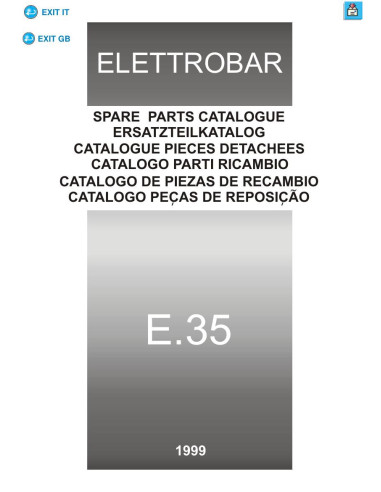 Pièces détachées ELETTROBAR E35 Annee 1999 