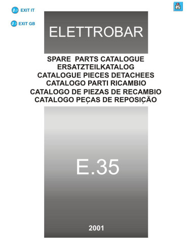 Pièces détachées ELETTROBAR E35 Annee 2001 