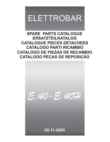 Pièces détachées ELETTROBAR E40 Annee 11-2005 