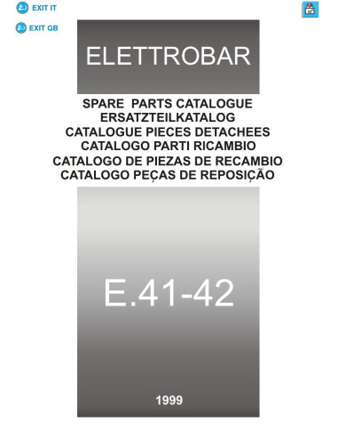 Pièces détachées ELETTROBAR E41 Annee 1999 