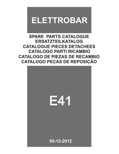 Pièces détachées ELETTROBAR E41D Annee 12-2012 