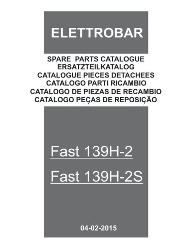 Pièces détachées ELETTROBAR FAST139H-2S Annee 11-2012 