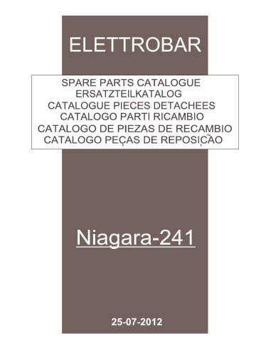 Pièces détachées ELETTROBAR NIAGARA241 Annee 07-2012 