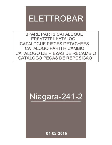 Pièces détachées ELETTROBAR NIAGARA241-2 Annee 02-2015 230-50-1N 