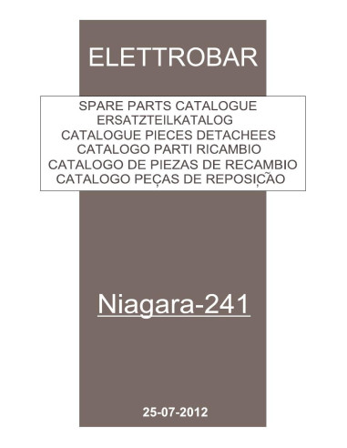 Pièces détachées ELETTROBAR NIAGARA241DDP Annee 07-2012 230-50-1N 