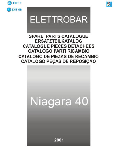 Pièces détachées ELETTROBAR NIAGARA40 Annee 2001 