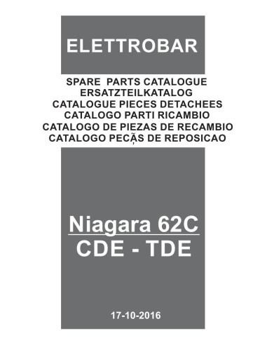 Pièces détachées ELETTROBAR NIAGARA62CD Annee 10-2016 400-50-3N 