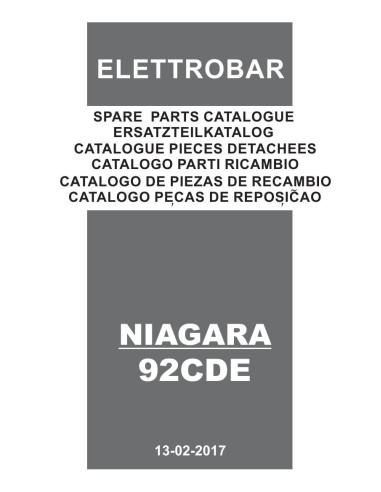 Pièces détachées ELETTROBAR NIAGARA92CDE Annee 02-2017 