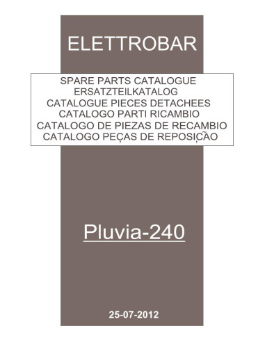 Pièces détachées ELETTROBAR PLUVIA240 Annee 07-2012 