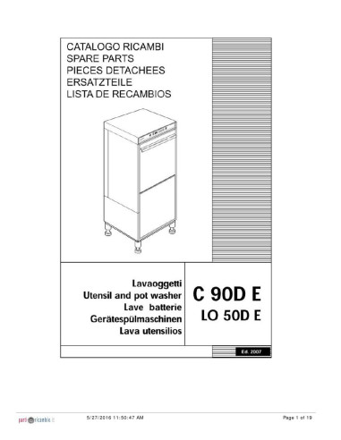 Pièces détachées HOONVED C90DE Annee 2007 