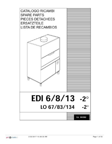 Pièces détachées HOONVED EDI13 Annee 09-2002 