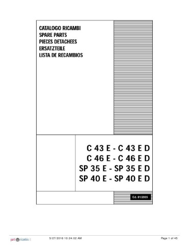 Pièces détachées HOONVED C43ED Annee 01-2005 