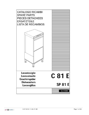 Pièces détachées HOONVED C81E Annee 01-2005 