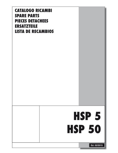 Pièces détachées HOONVED HSP5 Annee 02-2015 