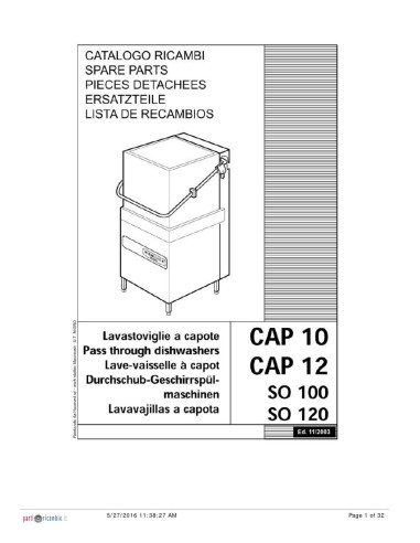 Pièces détachées HOONVED CAP10 Annee 11-2003 