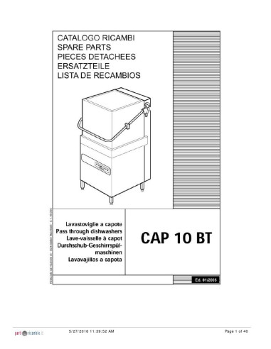 Pièces détachées HOONVED CAP10BT Annee 01-2005 