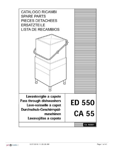 Pièces détachées HOONVED ED550 Annee 10-2001 