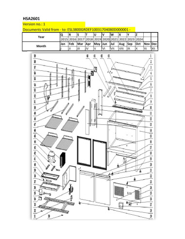 Pièces détachées HORECA SELECT HSA2601 