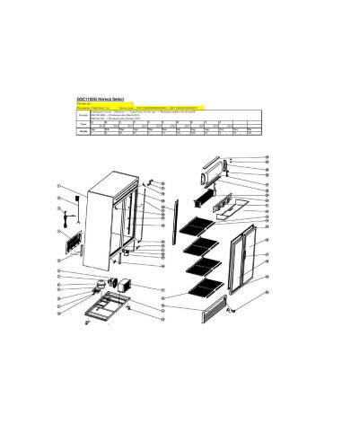 Pièces détachées HORECA SELECT GSC1100G Annee 2016-2017 