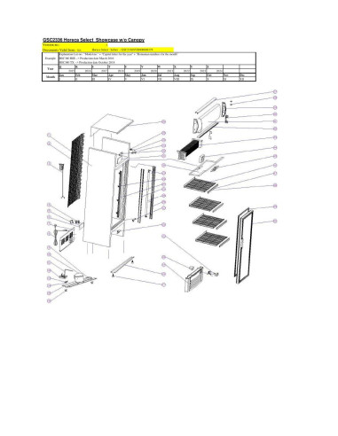 Pièces détachées HORECA SELECT GSC2336 Annee 2017 