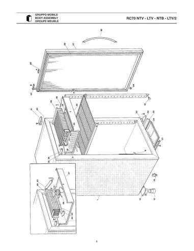 Pièces détachées ICEMATIC RC70LTV Annee 0 