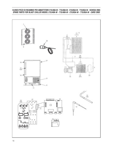 Pièces détachées ICEMATIC E15-40A Annee 0 