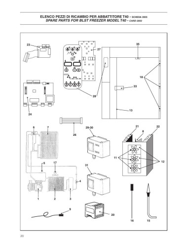 Pièces détachées ICEMATIC T40 Annee 0 