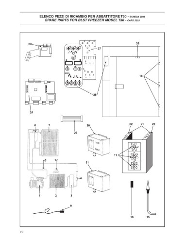 Pièces détachées ICEMATIC T50 Annee 0 