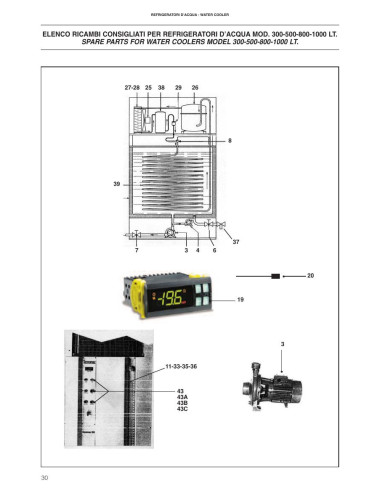 Pièces détachées ICEMATIC WATER-COOLERS-1000 Annee 2008 