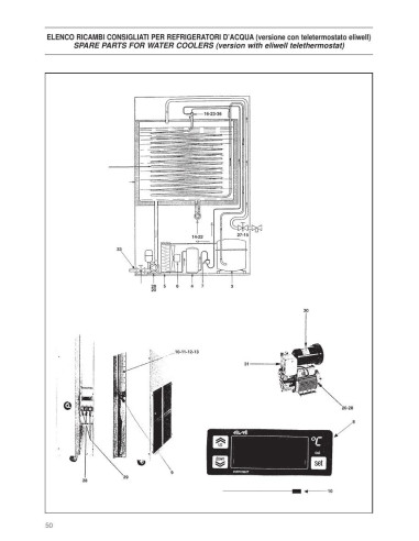 Pièces détachées ICEMATIC WATER-COOLERS-WITH-ELIWELL-TELETHERMOSTAT Annee 2005 