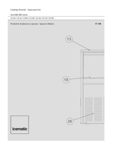 Pièces détachées ICEMATIC CS20 Annee 0 