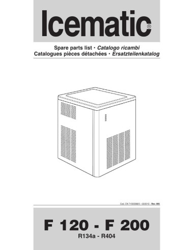 Pièces détachées ICEMATIC F120 Annee 2013 