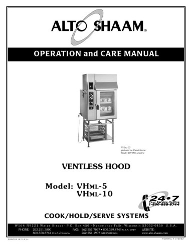 Pièces détachées ALTO-SHAAM VHML-10 - ALTO-SHAAM VHML-10 - Alto-Shaam