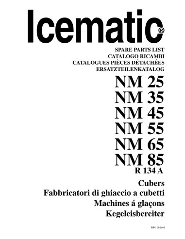 Pièces détachées ICEMATIC NM25 Annee 2003 