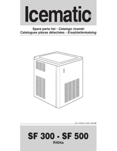 Pièces détachées ICEMATIC SF300 Annee 09-2012 