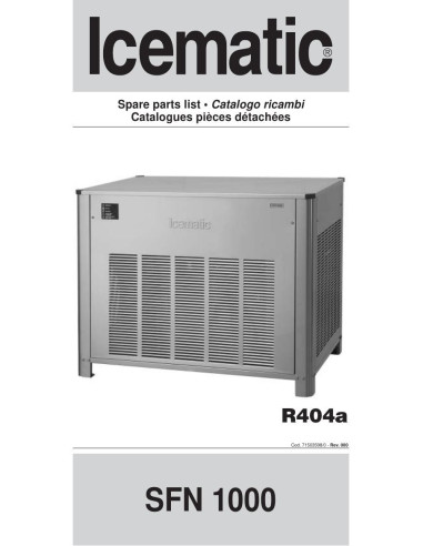 Pièces détachées ICEMATIC SFN1000W Annee 0 