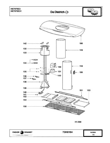 Pièces détachées DE DIETRICH HE7975E3 HE7975E31 