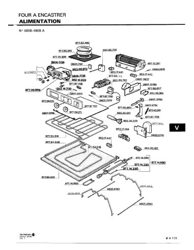 Pièces détachées DE DIETRICH 4808 4808 4808A 