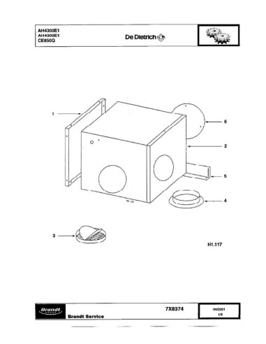 Pièces détachées DE DIETRICH AH4300E1 AH4300E1 