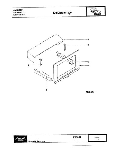 Pièces détachées DE DIETRICH AM3002E1 AM3002E1 