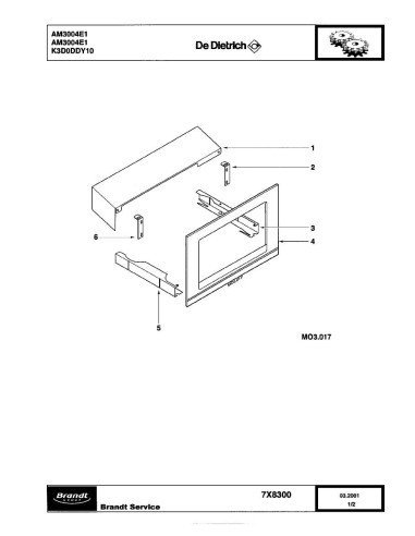 Pièces détachées DE DIETRICH AM3004E1 AM3004E1 