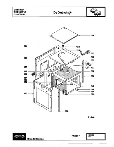 Pièces détachées DE DIETRICH DMP501E1 DMP501E1/1 