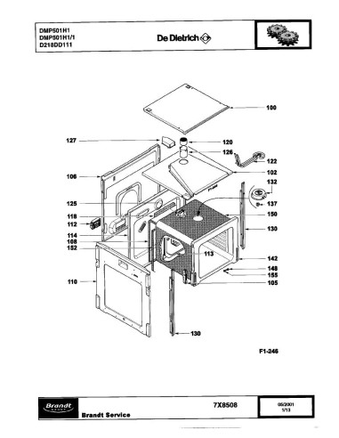 Pièces détachées DE DIETRICH DMP501H1 DMP501H1/1 